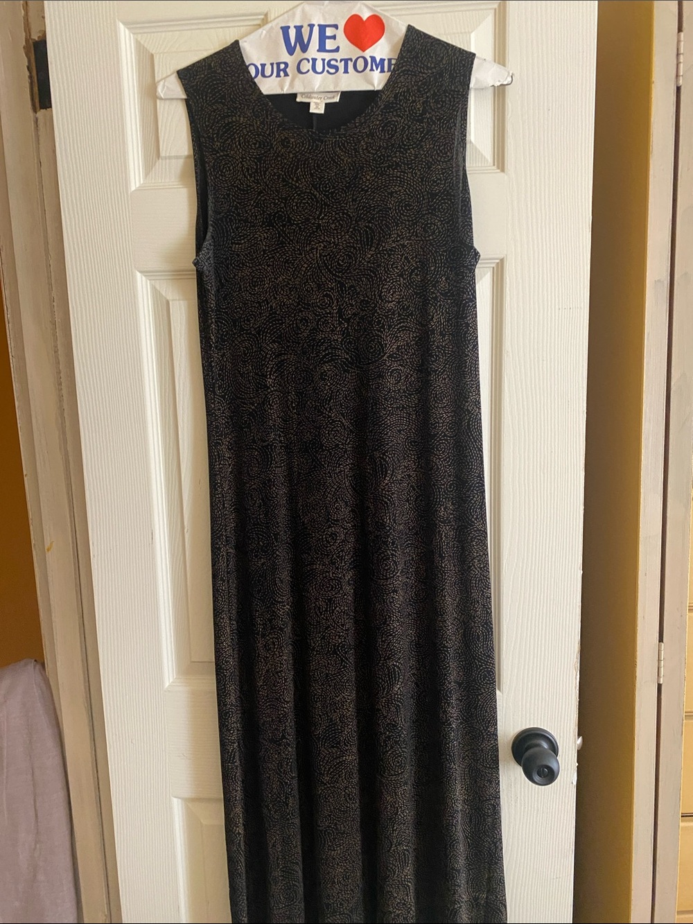 Coldwater Creek Black Paisley maxi dress